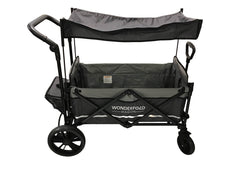 secondhand Wonderfold X2 Push + Pull Double Stroller Wagon, 2021, Stone Gray