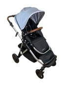 used Mockingbird Single to Double Stroller, 2023, Silver with Penny Leather, Windowpane, Sky