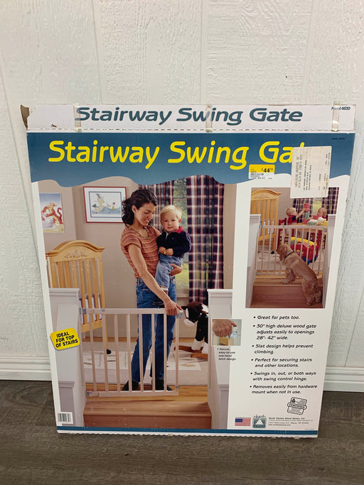 used North States Swing Door Stairway Baby Gate