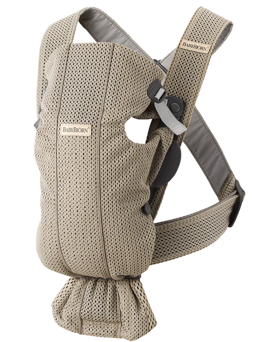 Shop BabyBjorn Baby Carrier Mini, Gray Beige 3D Mesh at GoodBuy Gear