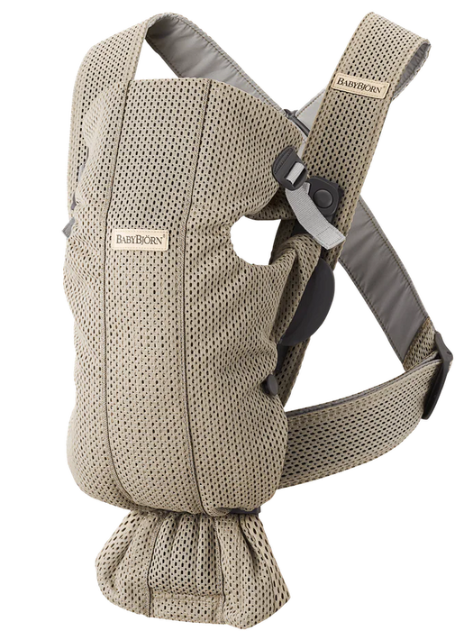 Shop BabyBjorn Baby Carrier Mini, Gray Beige 3D Mesh at GoodBuy Gear