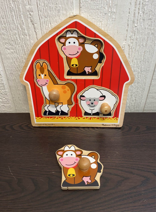 secondhand Melissa & Doug Jumbo Knob Puzzle