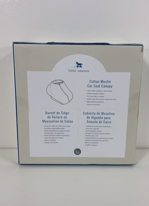 secondhand Little Unicorn Cotton Muslin Car Seat Canopy, - Taupe Cross