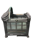 secondhand Graco Travel Lite Crib, Gray