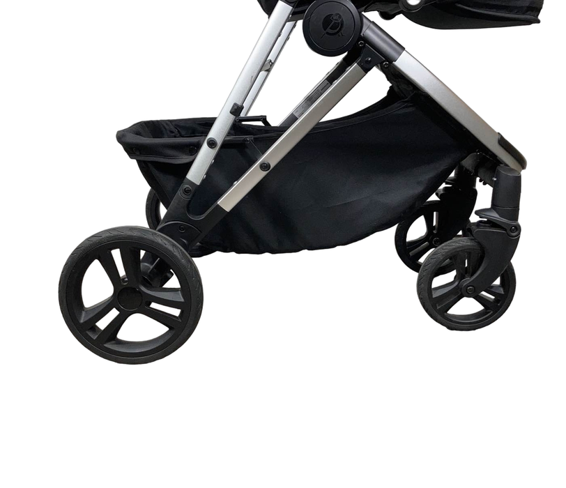 used Mockingbird Single Stroller, 2019, Black, Windowpane, Silver With Penny Leather