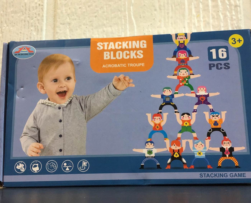 used Wooden Stacking Balance Block Set