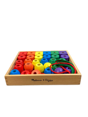 Melissa & Doug Primary Lacing Beads - Educational Toy With 30