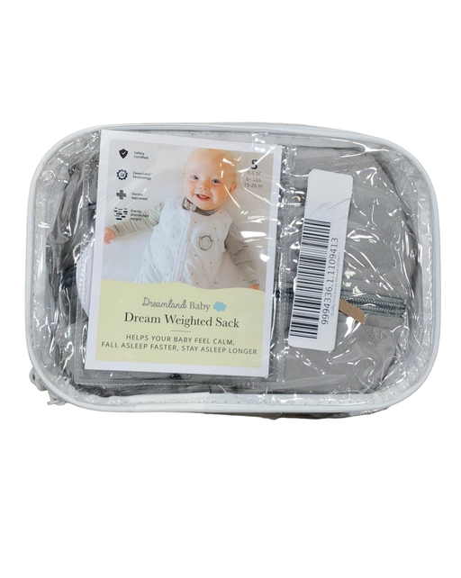 used Dreamland Weighted Sleep Sack, 0-6 months, Moon Grey