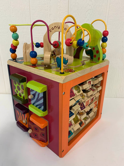 used B. Toys Zany Zoo Wooden Activity Cube