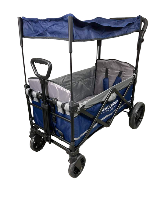 used Wonderfold X2 Push + Pull Double Stroller Wagon, 2021, Navy