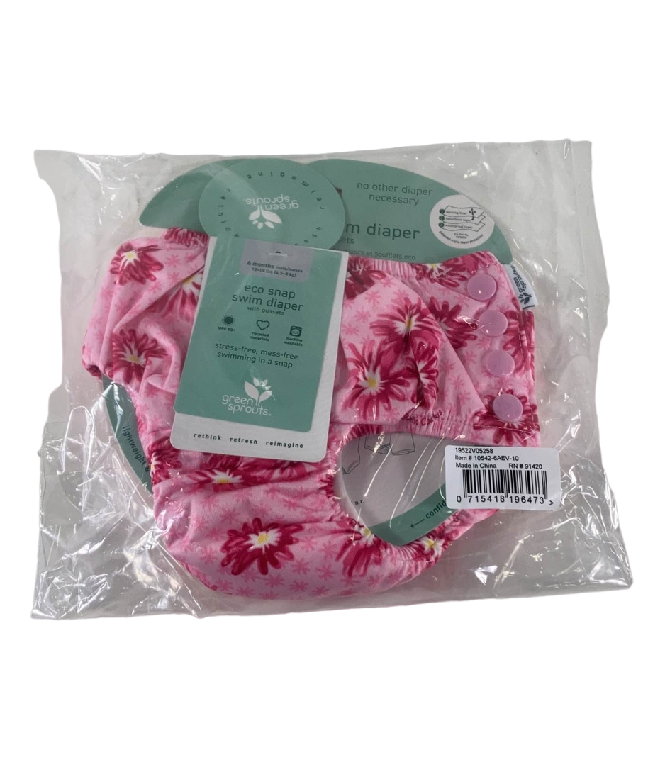 Green Sprouts Swim Diaper, Months, Pink Chilenito Cactus Flower