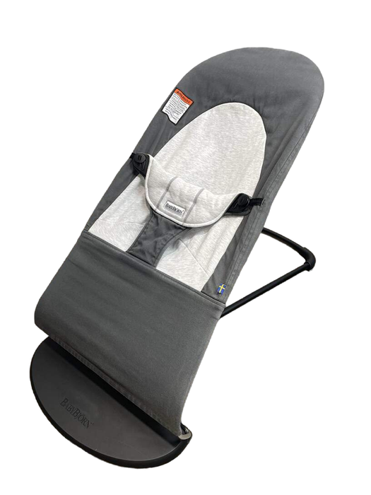 used BabyBjorn Bouncer Balance, Dark Grey/Grey, Black Frame