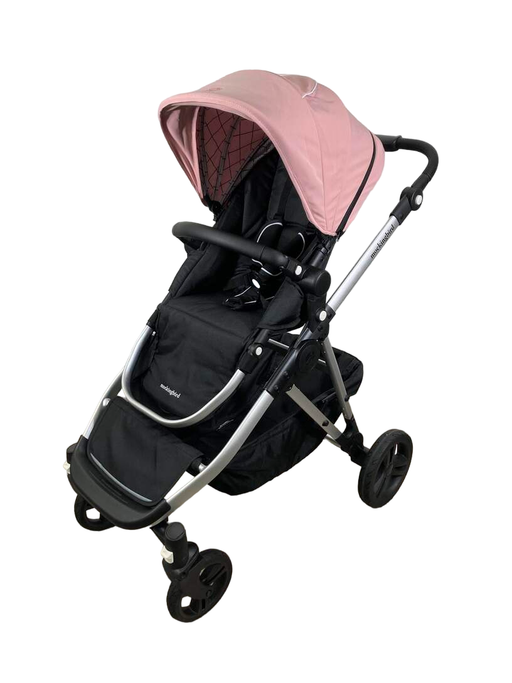 secondhand Mockingbird Single 2.0 Stroller, 2023, Silver with Black Leather, Windowpane, Bloom