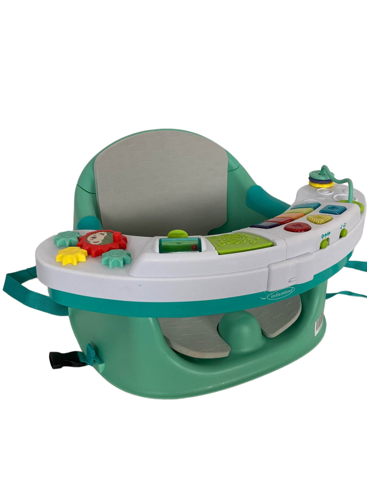 Infantino Music & Lights 3-in-1 Discovery Booster, Blue/Grey — GoodBuy Gear