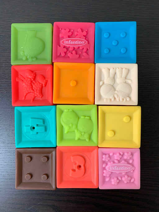 secondhand Infantino Squeeze & Stack Block Set
