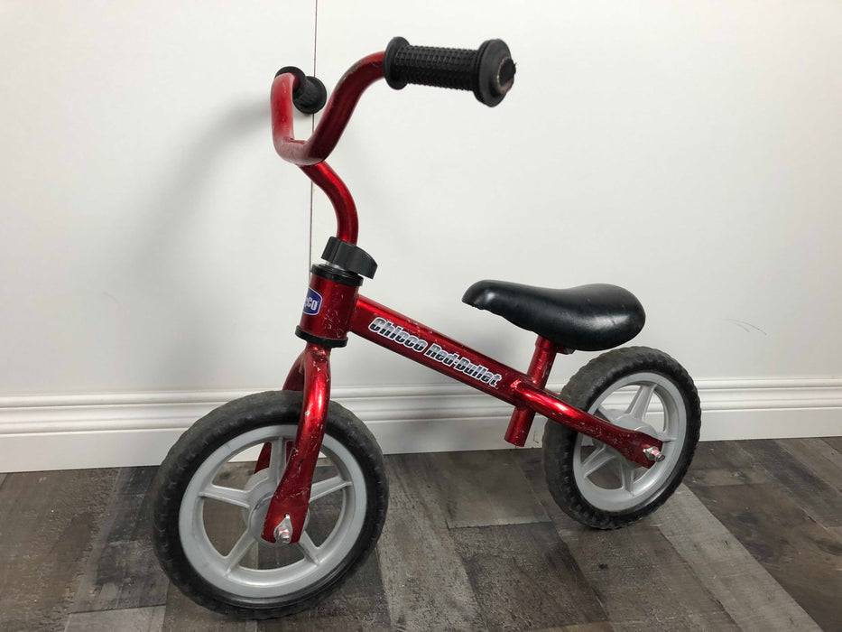 secondhand Chicco Red Bullet Balance Bike