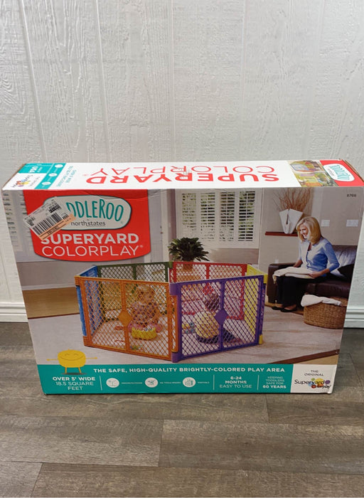 used Toddleroo By North States 6 Panel Freestanding Playard Gate