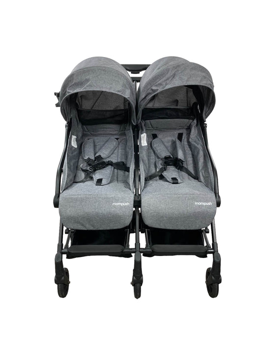 secondhand Mompush Lithe Double Stroller, 2021, Grey