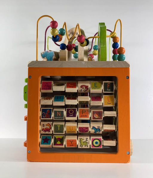 secondhand B. toys Zany Zoo Wooden Activity Cube