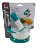 used OXO Tot Food Masher And Bowl, teal