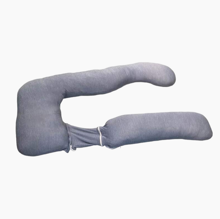 secondhand Pharmedoc Full Body U-Shaped Pregnancy Pillow, Grey