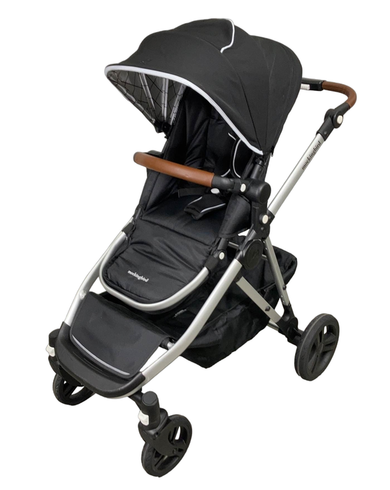 secondhand Mockingbird Single to Double Stroller, 2022, Silver with Penny Leather, Windowpane, Black