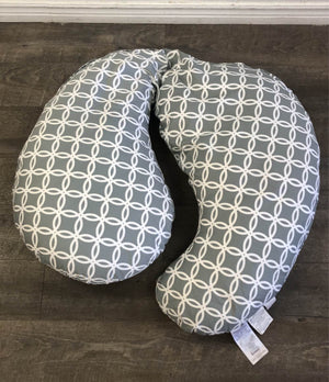 Boppy Total Body Pregnancy Pillow Gray Scattered Leaves