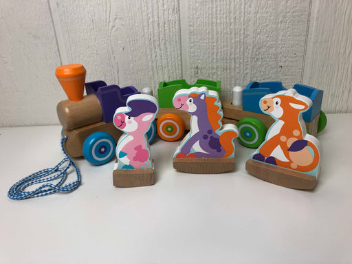 secondhand Melissa & Doug First Play Wooden Rocking Animals Train