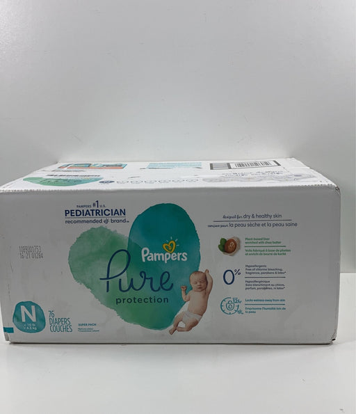 used Pampers Pure Protection Diapers Size N, 76 Count