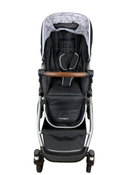 secondhand Mockingbird Single to Double Stroller, 2022, Watercolor Drops, Silver with Penny Leather, Black