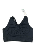 secondhand Kindred Bravely French Terry Racerback Nursing And Sleep Bra, Black, Large