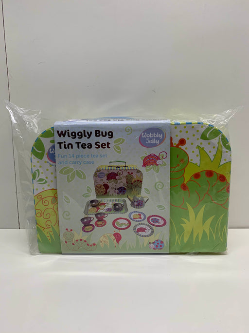 used Wobbly Jelly Tin Tea Set, Wiggly Bug