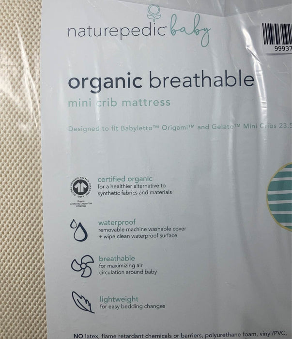 secondhand Naturepedic Organic Mini Crib Mattress