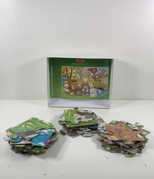 secondhand Melissa & Doug Floor Puzzle, Endangered Species