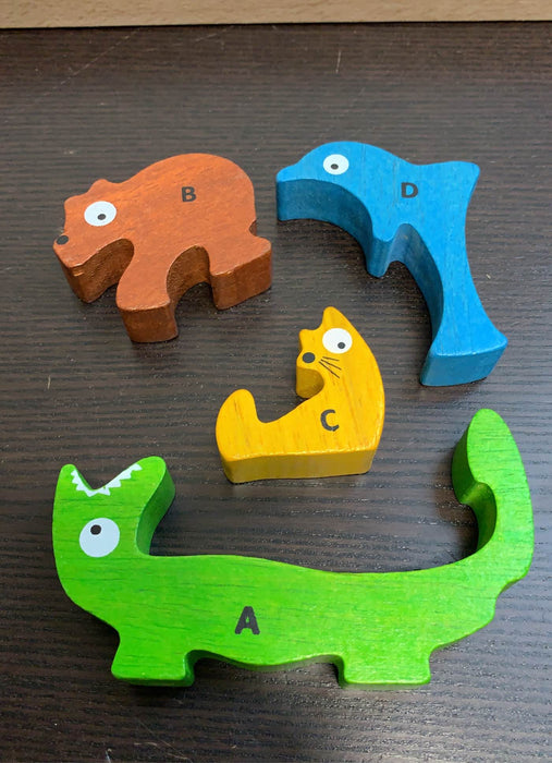 secondhand BeginAgain Animal Parade A to Z Puzzle & Playset