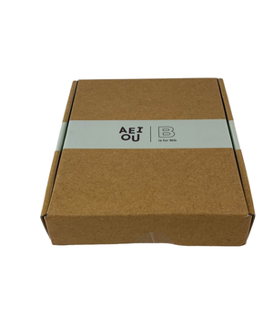 AEIOU Bib (2 Pack) - Clay/Oat Milk