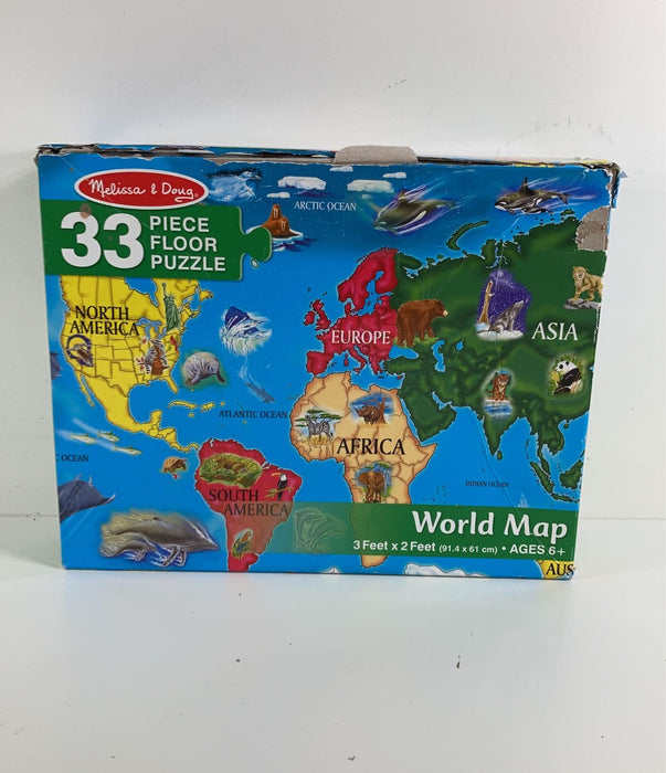 used Melissa & Doug Floor Puzzle, World Map