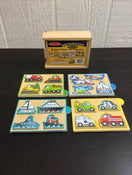 used Melissa & Doug Vehicles Wooden Mini Puzzle Set