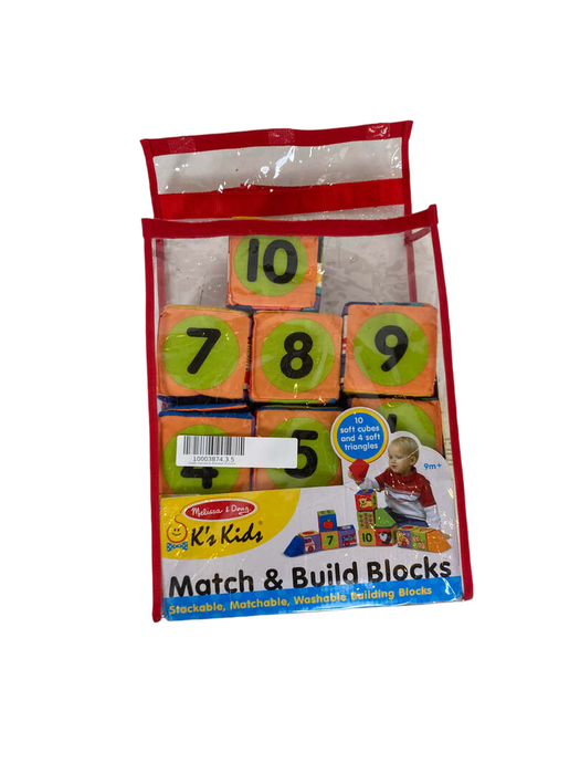 used Melissa & Doug K’s Kids Match & Build Soft Blocks