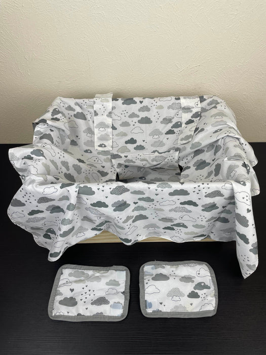 secondhand Little Me 2 in 1 Shopping Cart and High Chair Cover