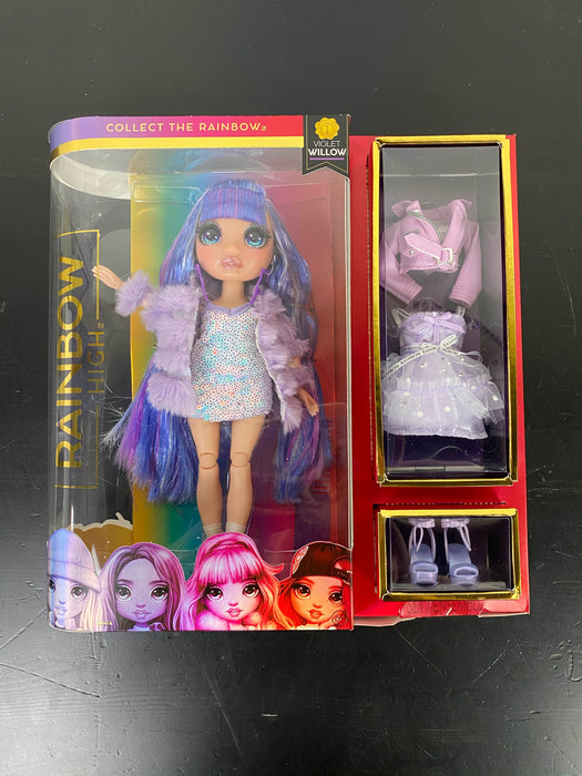 used Rainbow High Fashion Doll With 2 Outfits, Violet Willow