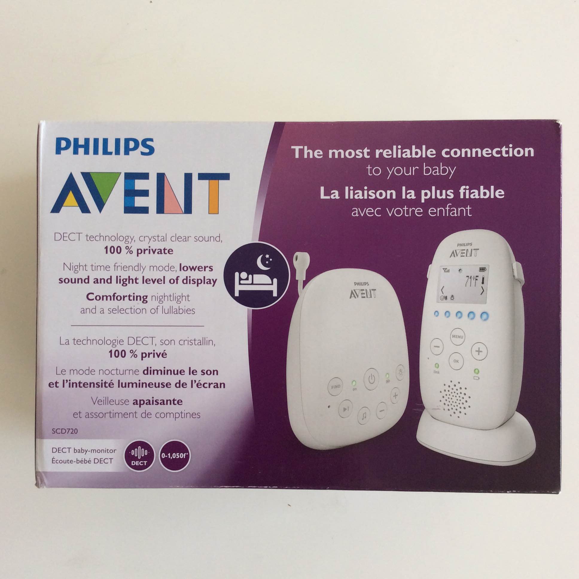 Philips Avent DECT Audio Baby Monitor, SCD720/86