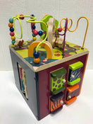 used B. Toys Zany Zoo Wooden Activity Cube