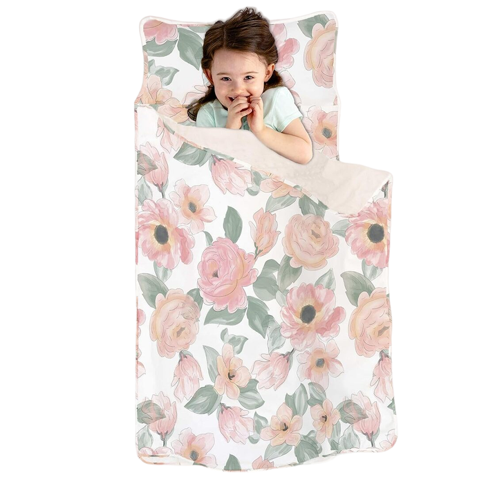 JumpOff Jo Little Jo’s Toddler Nap Mat, Watercolor Floral