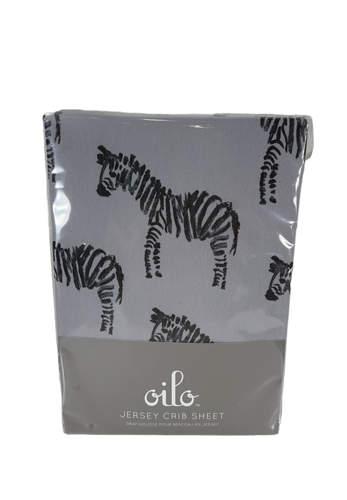 used Oilo Studios Jersey Crib Sheet, Zebra