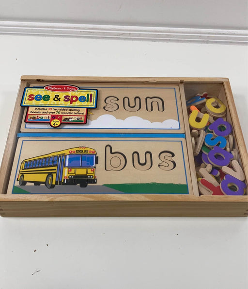 used Melissa & Doug See & Spell Wooden Educational Board