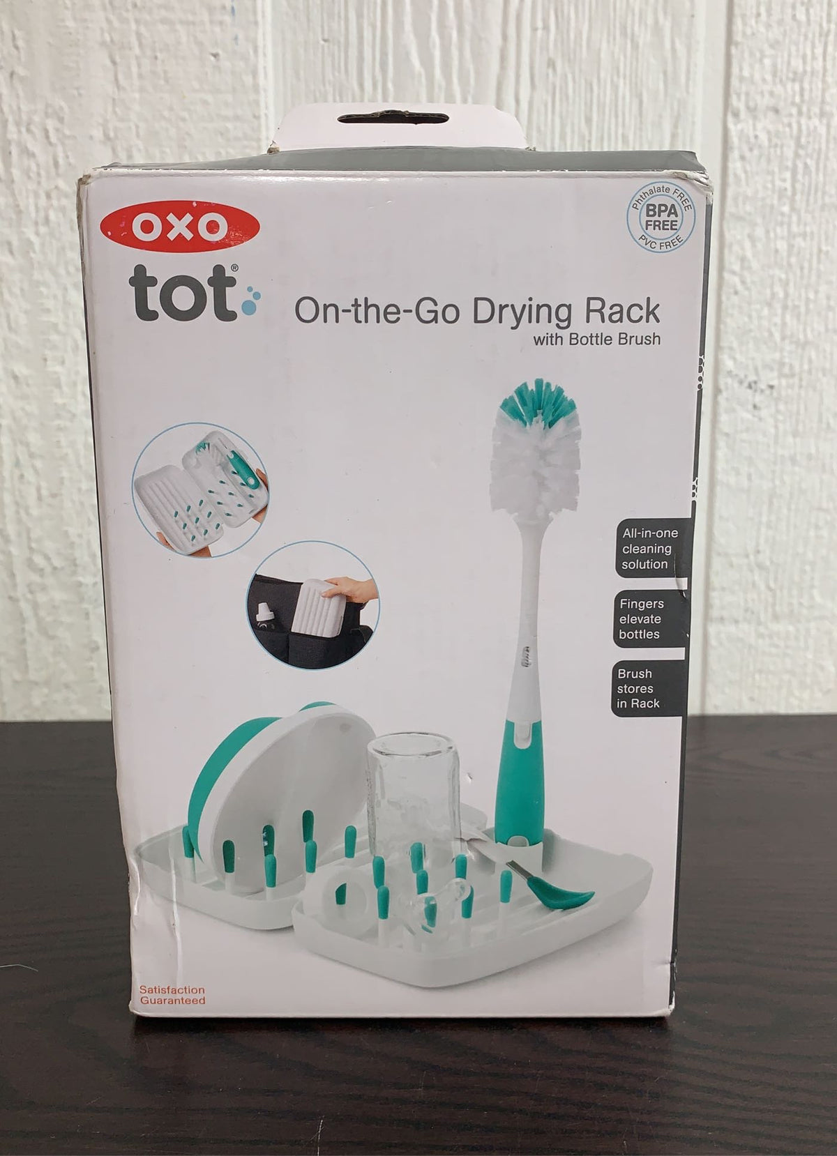 OXO Tot On The Go Drying Rack With Bottle Brush, Teal — GoodBuy Gear