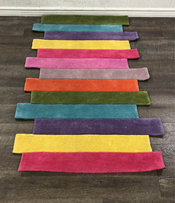 used nuLoom Pantone Colorful Stripes Kids Area Rug