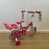 secondhand Huffy Disney Princess Girls' 12" Bike with Doll Carrier