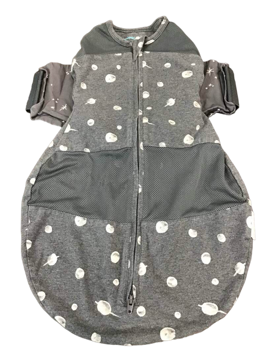 used Happiest Baby SNOO Sack, Small (5-12 lbs), Charcoal Planets